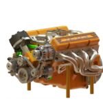 V8-mootor Small-Block OHV 44 cm³